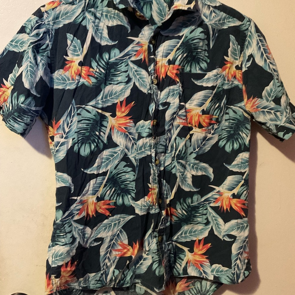 Tropical Floral Men's Hawaii Shirt size M